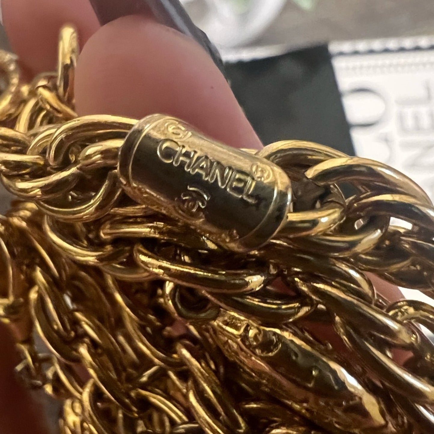 CHANEL Vintage Gold Multistrand Charm Bracelet