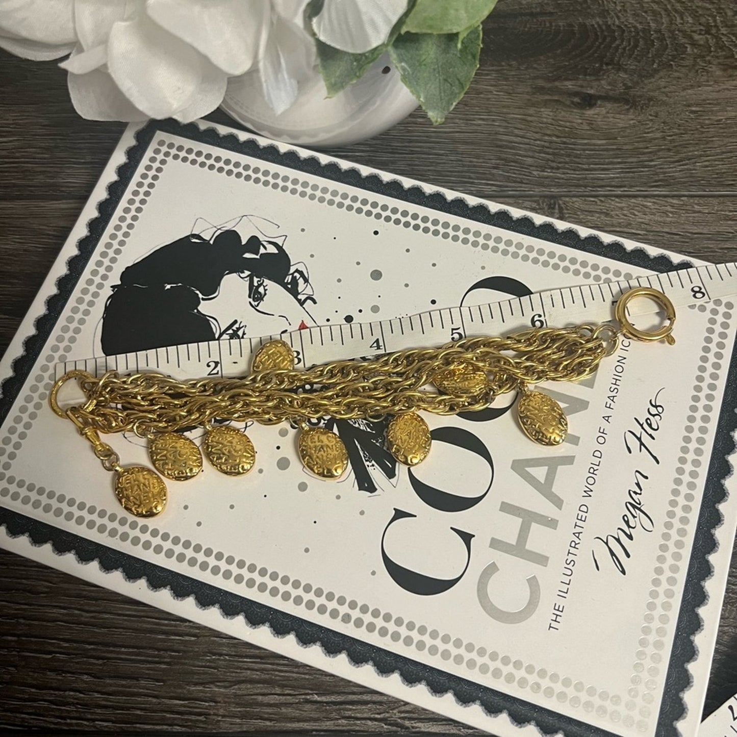 CHANEL Vintage Gold Multistrand Charm Bracelet