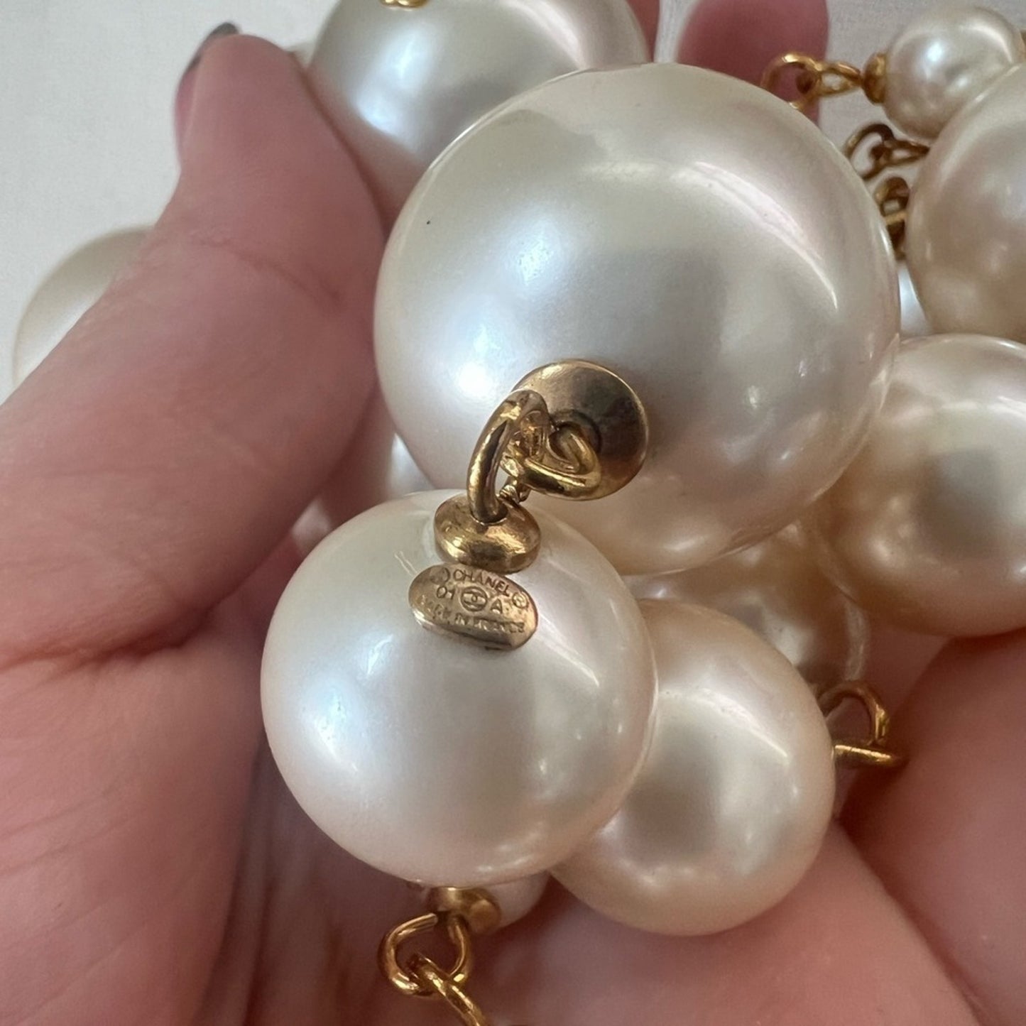 CHANEL Large Oversized Faux Pearl Necklace - RARE!!