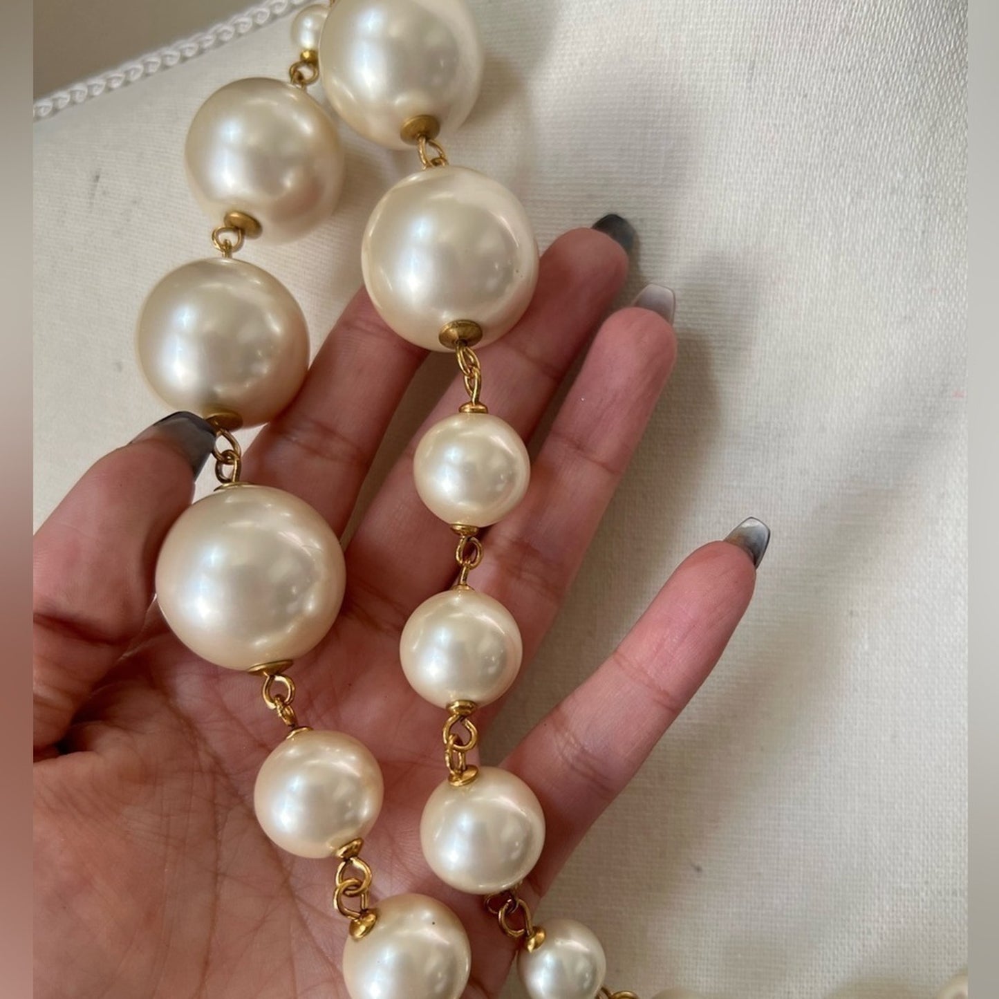 CHANEL Large Oversized Faux Pearl Necklace - RARE!!