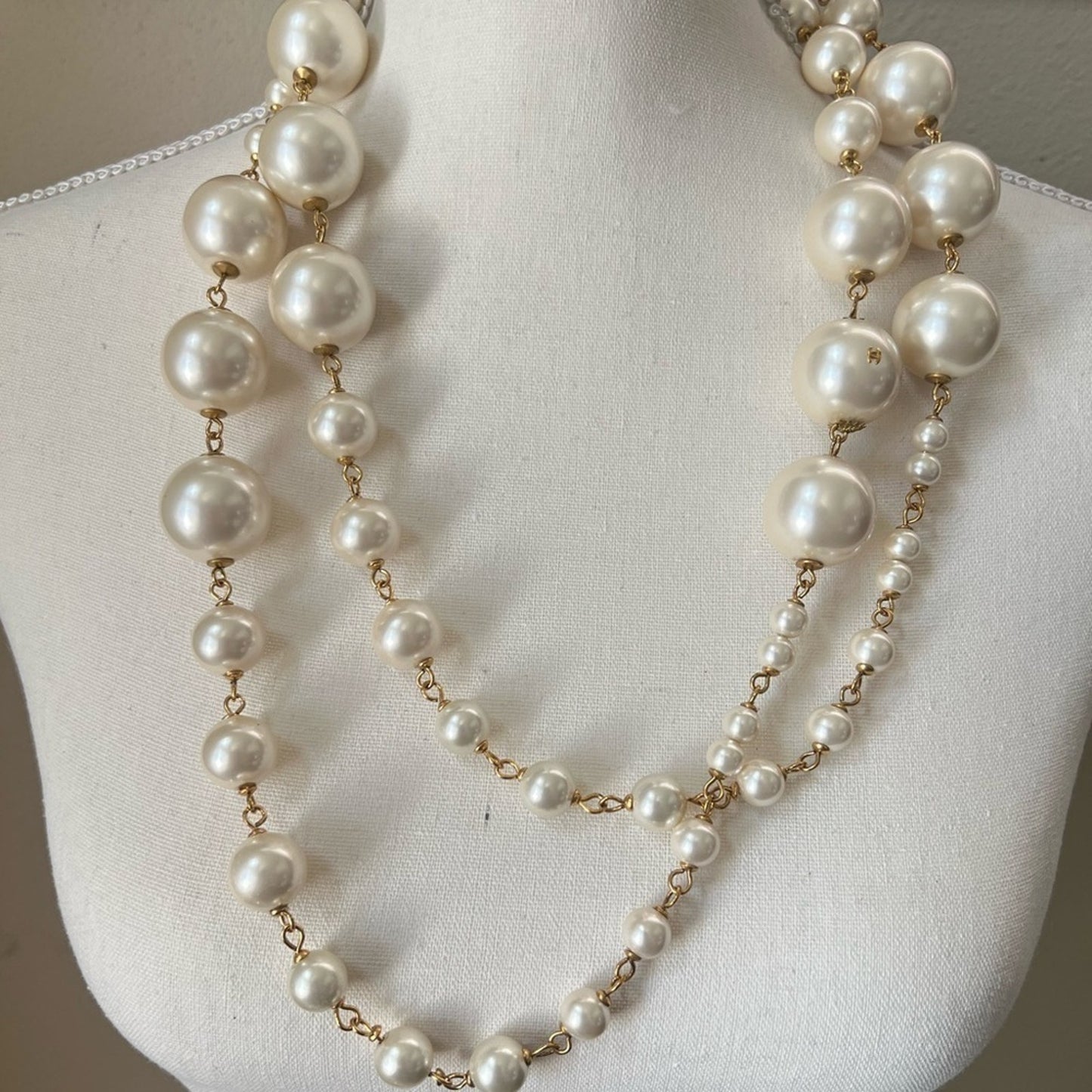 CHANEL Large Oversized Faux Pearl Necklace - RARE!!