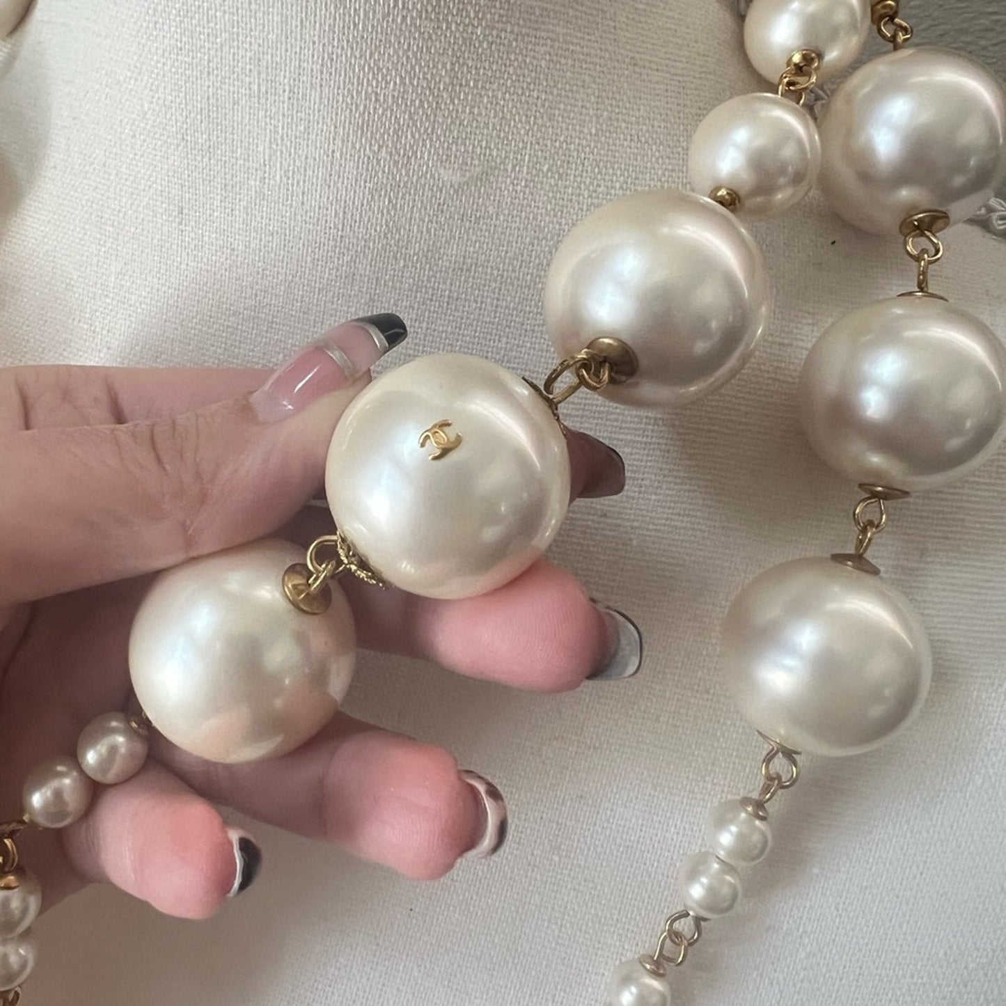 CHANEL Large Oversized Faux Pearl Necklace - RARE!!